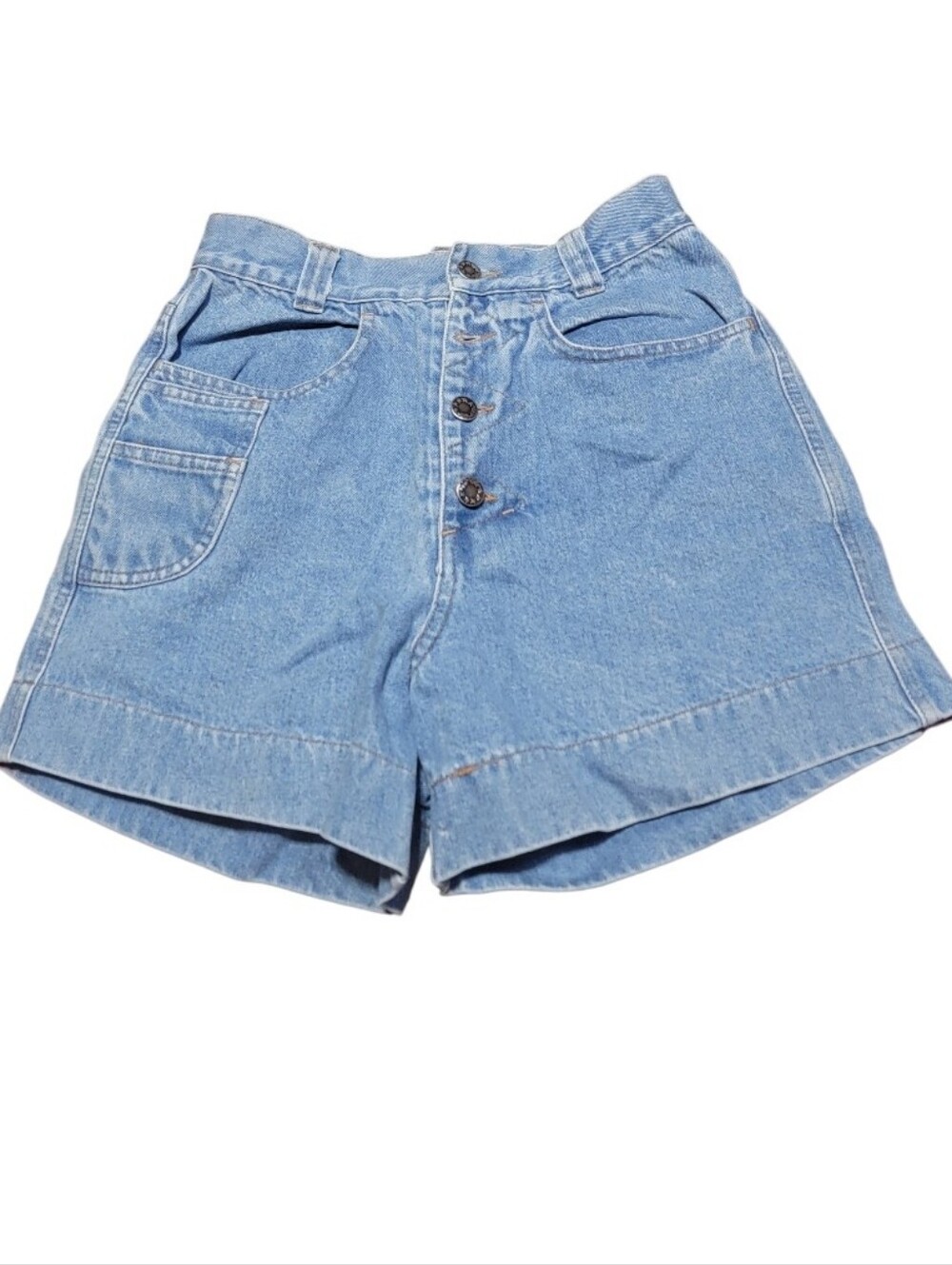 Htf! Vintage 80s! Bump Brand Button Fly High-Rise Denim Shorts